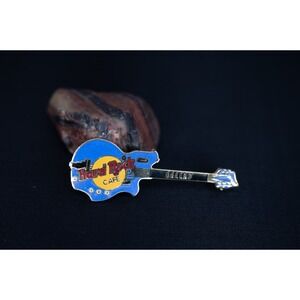 Hard Rock Cafe Pin Dallas Blue/Gold National Gleenwood Guitar 90s vintage